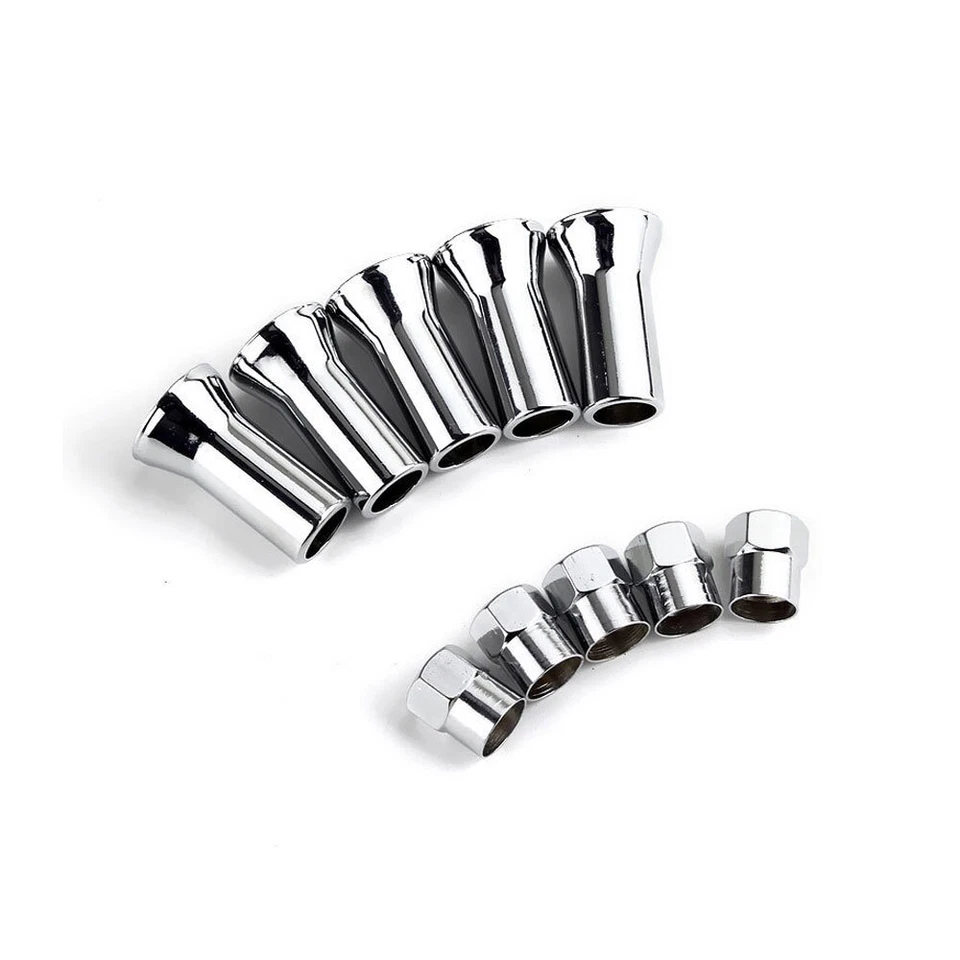 10 piezas TR414 Cromo Coche Camión Neumáticos Rueda Neumático Válvula Vástago Tapa Hexagonal con Cubierta de Manga Foto 4 de 4