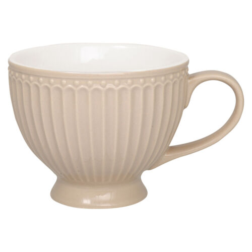 Greengate Tea Mug ALICE CREAMY FUDGE Caramel Ceramic Teap Handle 400ml - Picture 1 of 1