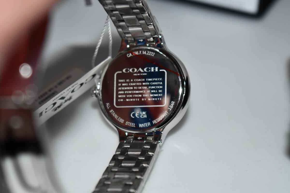 Coach Josie Watch 34 mm in Silver/Pink #CE751 14504053 NIB  display picture 1