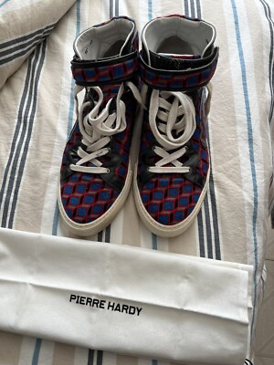 Pierre Hardy Men's Hightop Velvet Print Sneakers Pre-Owned Fast