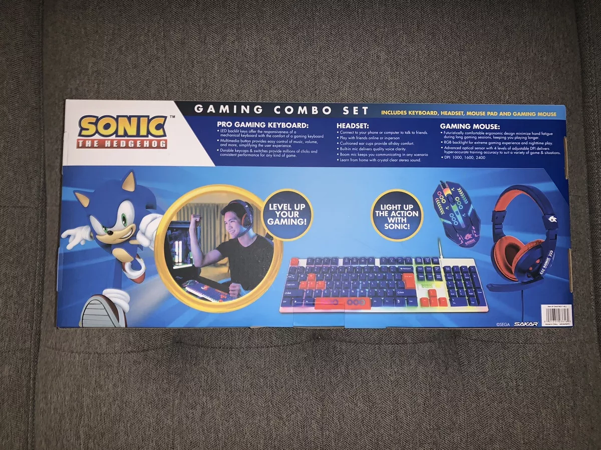 Sonic The Hedgehog Gaming Combo Set With Keyboard, Headset