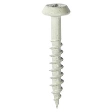 Timco 5.0x25 Rainwater Screws - PZ Low Profile Exterior White Pan, Gutter Fixing