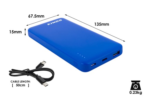 Kings 2in1 Rechargeable LED Light/Fan + Blue Power Bank 10000mAh + Lithium Torch - Picture 2 of 12