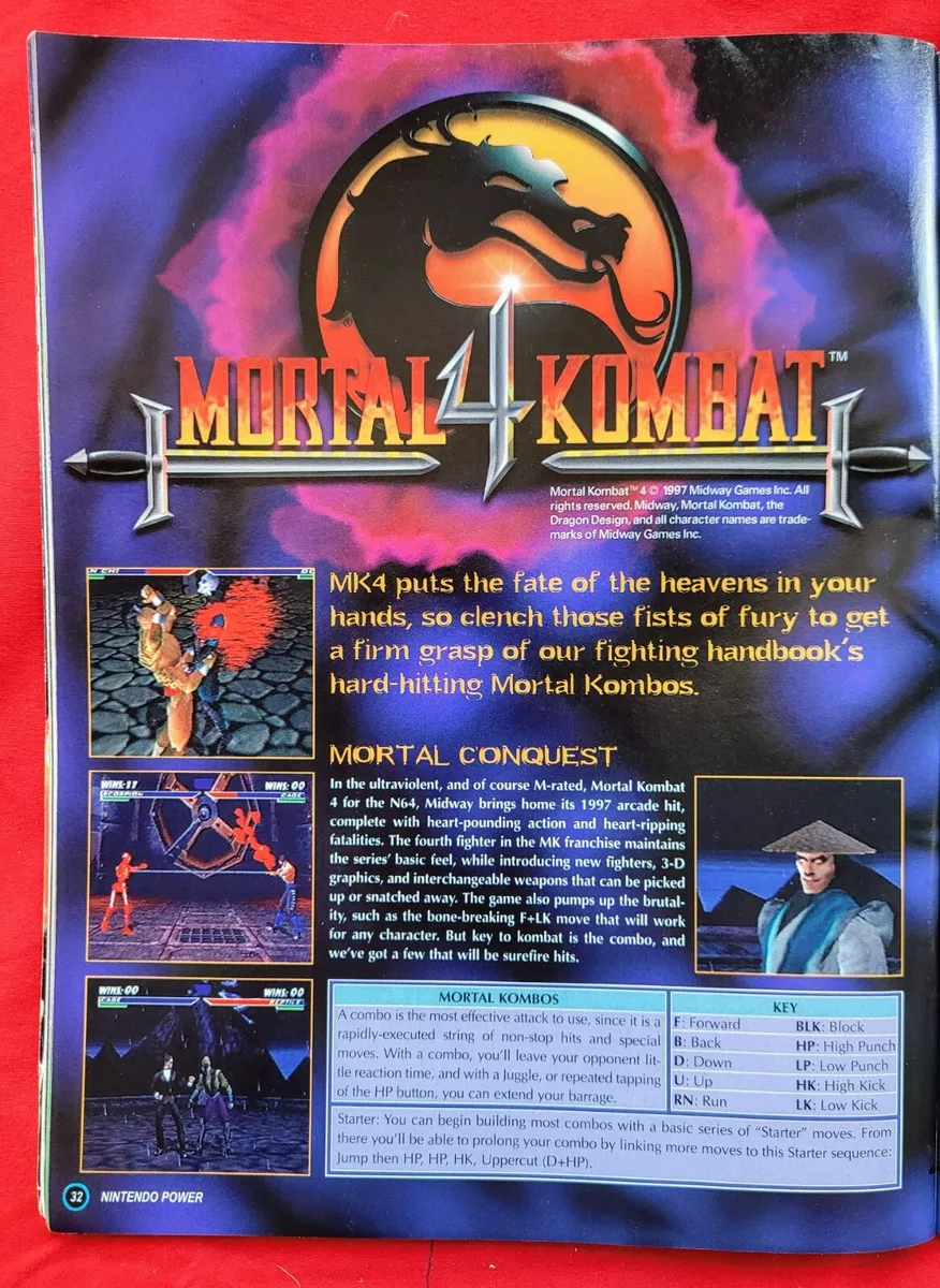 Mortal Kombat 4 Nintendo Fighting Video Games for sale