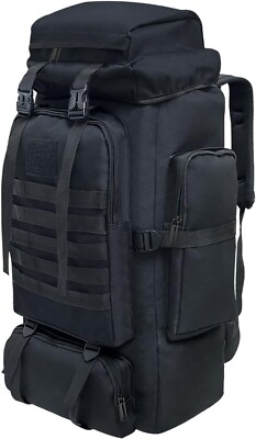 Vaupan Wanderrucksack 80L Campingrucksack wasserdicht groß Outdoor Sport schwarz