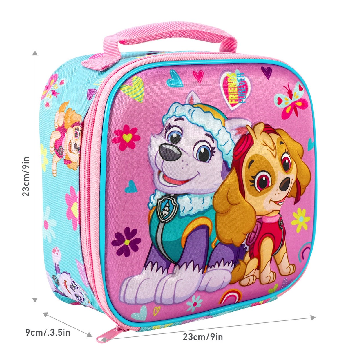 Paw Patrol Girl Kids 3D Rectangular Insulated Lunch Box Bag for