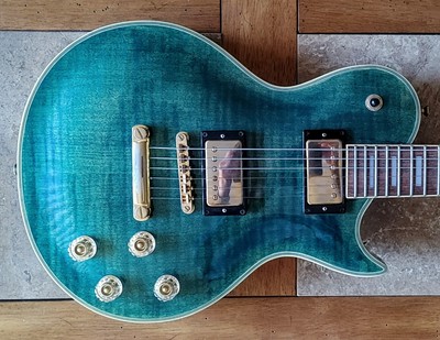 Aria Pro II PE Deluxe '90s (Korea) Carved Flame Top Bound ~ Gotoh Tuners ~ HSC