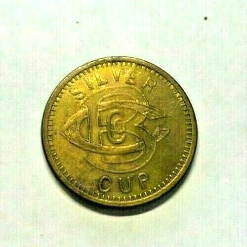 c1912 DETROIT MI 5¢ TOKEN - CAILLE BROS. CO. SILVER CUP SLOT MACHINE TOKEN CHECK