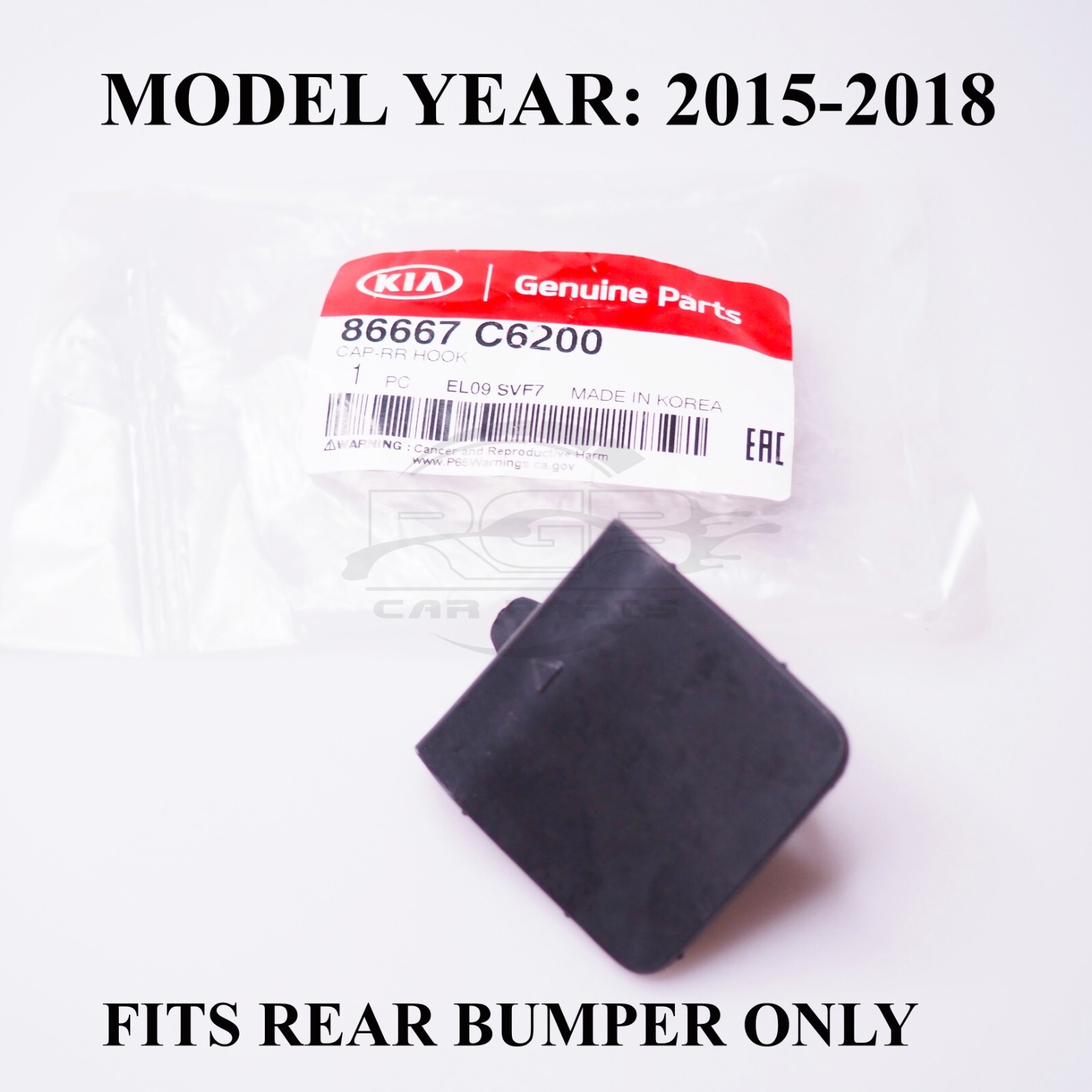 Kia Sorento UM Rear Bumper Tow Hook Cover Towing Eye Cap For 20152018