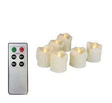 Candle Choice Flameless LED Votive w Remote & Timer - with Realistic Flickering 