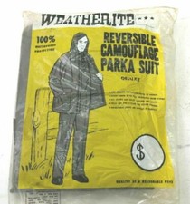 Vintage Deadstock Weatherite Reversible Camouflage Parka Suit Deluxe Small
