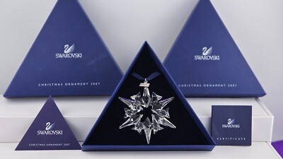 Swarovski Crystal ~**2007 SNOWFLAKE STAR CHRISTMAS ORNAMENT**~BOX