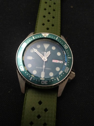 Seiko Diver SKX013 38mm versione da SKX007 con MOD Verde Quadrante  perforato ALETTE NH36 | eBay