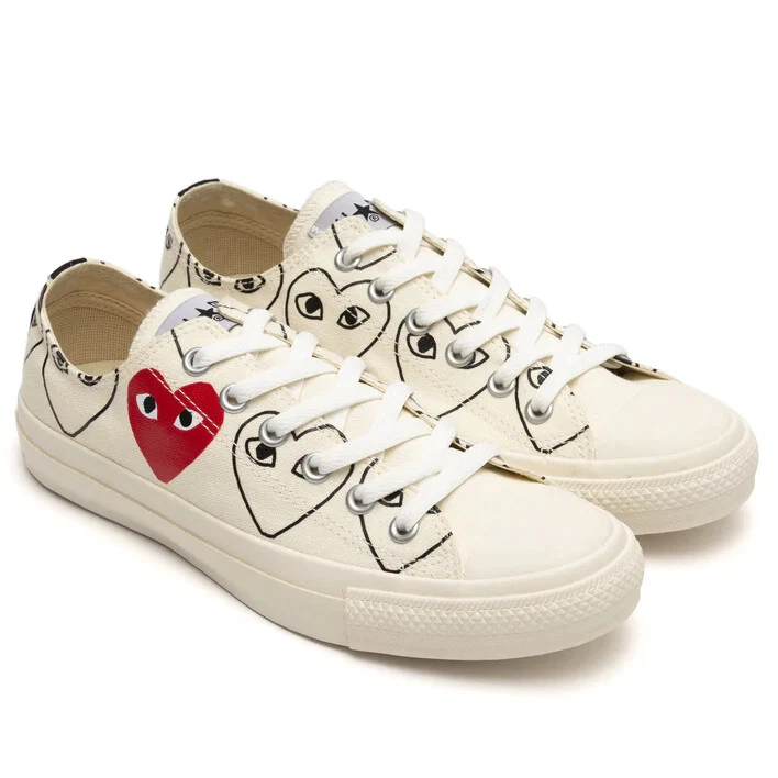 New COMME DES GARCONS PLAY Chuck Taylor x CONVERSE Shoes Sneaker Limited Japan