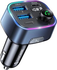 Syncwire Bluetooth 5.3 FM Transmitter Car Adapter 48W PD 36W  12W  Light