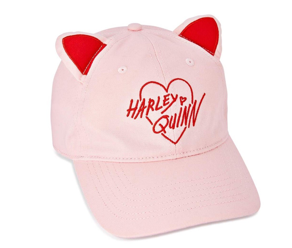 Harley Quinn Birds of Prey Cat Ear Strap-Back Hat - Pink 