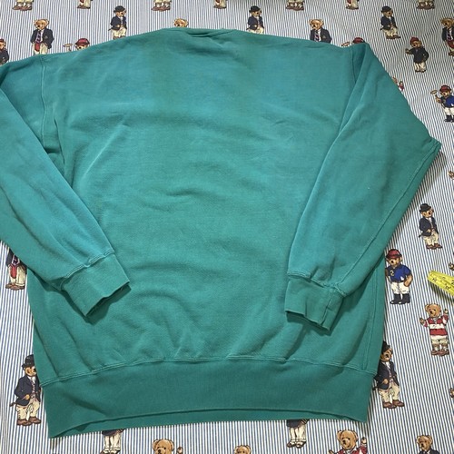 Vintage años 90 L.L. Bean Russell Teal DISTRESSED Sudadera Cuello Redondo XL Blanco EE. UU. - Imagen 6 de 7