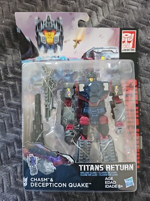 2016 MOSC TRANSFORMERS TITANS RETURN CHASM & DECEPTICON QUAKE