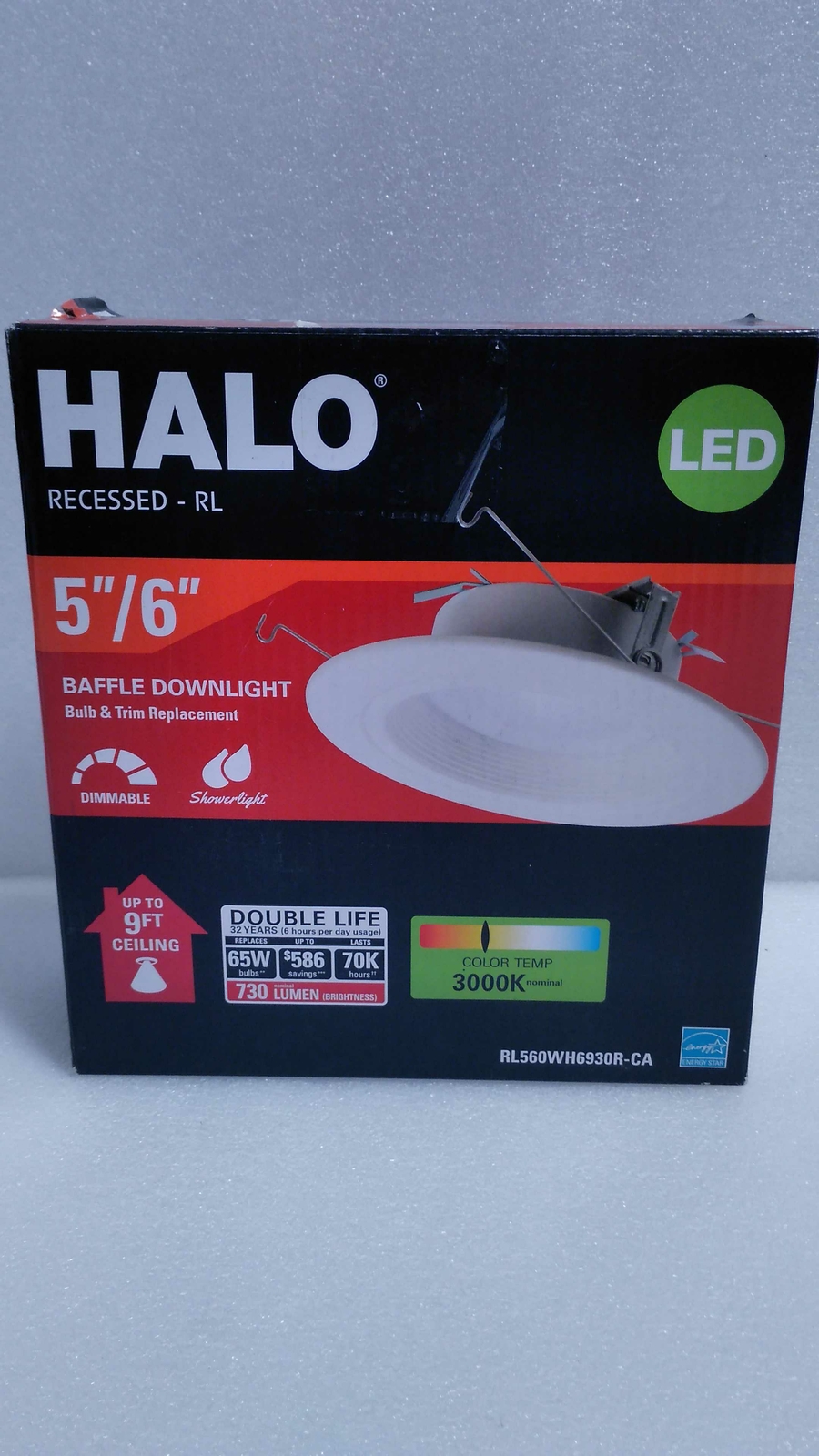 Halo RL 5-6 in. 3000K Soft White Color Temperature LED Recessed Retrofit  Trim 80083888283 | eBay