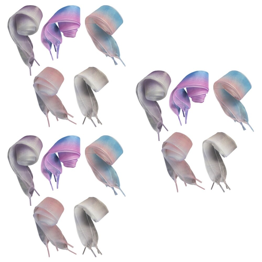 APL 15 paia di lacci larghi per scarpe da ginnastica arcobaleno lacci