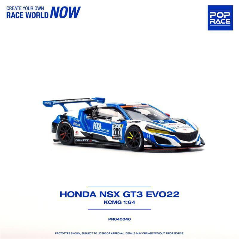 Pop Race 1:64 HONDA NSX GT3 Evo22 KCMG Diecast Model Car | eBay