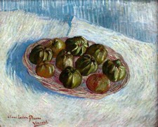 Basket of apples by Vincent Van Gogh Giclee Fine Art Print Repro on Canvas