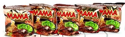 Mama Spicy Beef Stew Instant Noodles 2.12 oz x 5 Packs~12/20/2027