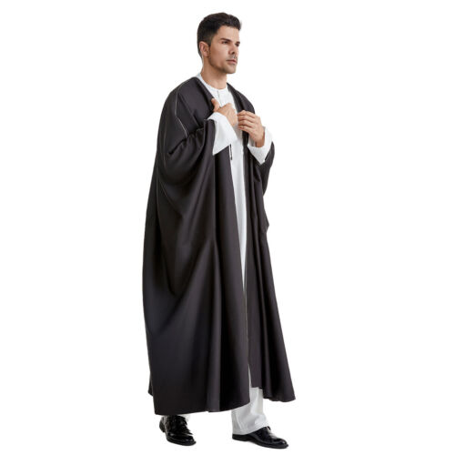 Men Thobe Jubbah Islamic Jubba Dishdash Muslim Abaya Kaftan Daffah Saudi Kimono - Picture 107 of 165