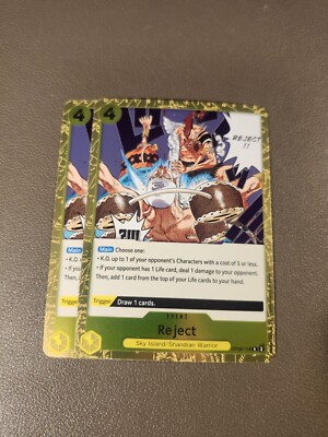 2x Reject OP06-116 One Piece Awakening of NM English Pack Fresh