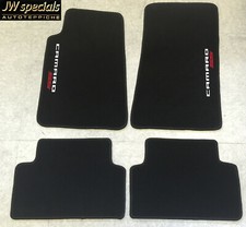 Autoteppich Fußmatten für GM Chevrolet Camaro weiss rot 2farbig 2010-15 Velours