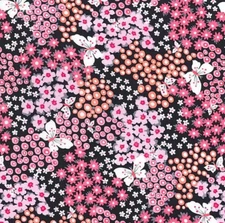MICHAEL MILLER "FLUTTER FLEUR" CX7393 Charcoal by the 1/2 yard