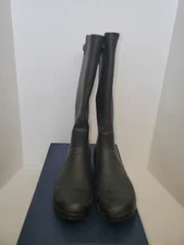 Alysboot women's calf high rain boot, color black, size 8