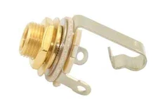 SWITCHCRAFT® JACK 1/4 INCH GOLD PLATED for CHARVEL JACKSON IBANEZ GUITARS USA