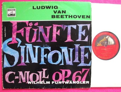 Furtwängler BEETHOVEN: Symphony Nr.5 - HMV ''HALF-ROUND NIPPER'' 1950s MONO ED.1