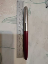 Parker 21 Special Chrome Cap, Red Barrel Fine Stainless Steel Nib Fountain pen