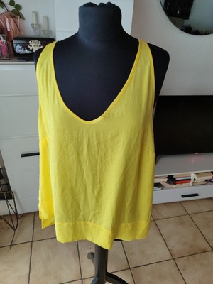 Hm Plus Size Gelbe Satin Hm Oberteil Gr 50