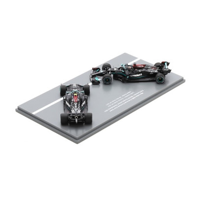 MERCEDES F1 N.44+N.77 2nd & 6th ABU DHABI GP CONSTRUCTOR'S CHAMPION 2021 1:43 Sp