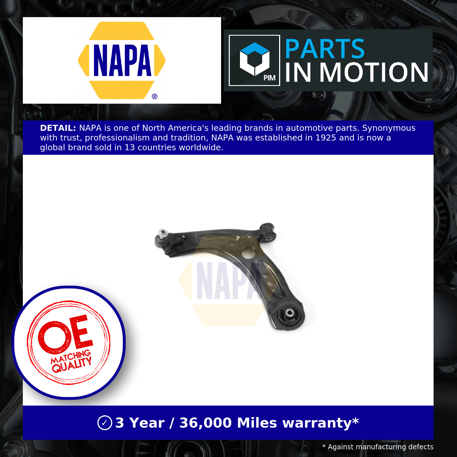 Wishbone / Suspension Arm NST2703 NAPA Track Control 3C0407365AK 5Q0407151M New - Image 4
