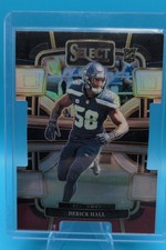 2023 Panini Select - Concourse Derick Hall #85 Black & Red Prizm Die-Cut (RC)