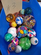 VTG Colorful Rubber Bouncy Super Balls Various Designs Sizes Colors 20ct
