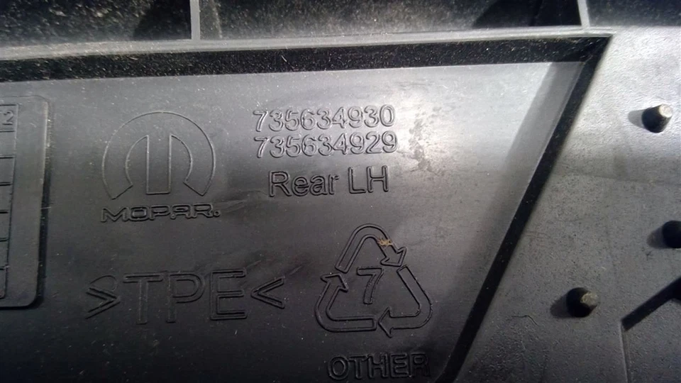 2022-2024 JEEP RENEGADE REAR LEFT SIDE RUBBER FLOOR MAT OEM 735634930 - Image 4 of 4