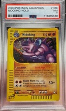 Pokemon 2003 Aquapolis Nidoking Holo H18/H32 PSA 7 Graded English Card