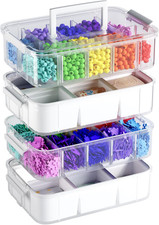 4 Layer Craft Organizer with Removable Drawers and Adjustable Dividers Large Art