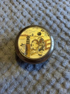 24 Kt Goldrand Chokin Schmuck Schale mit Deckel ohne Box