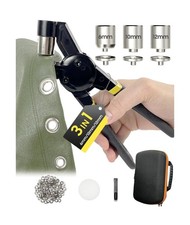 HAPDEN Grommet Tool Kit 1/2 1/4 3/8 Multi-Size Hole Punch, 608 Pcs Heavy Duty...