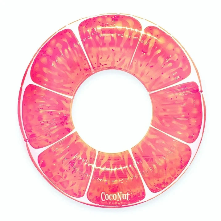 CocoNut Outdoor Pink Grapefruit Glitter - 42" x 42" – Inflatable Pool Float