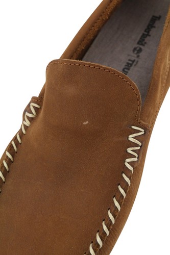 TIMBERLAND A2A92 Men Shoes EU43 Brown Leather Boat Slip On True Cloud Comfort - Picture 12 of 13