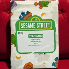 Halloween Sesame Street 2 PC Standard Pillowcase Cookie Monster Elmo 100 Cotton