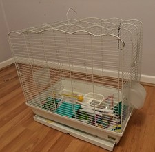 Budgie cage (horizontal bars) *WITH TOYS* Used 50x30x47cm