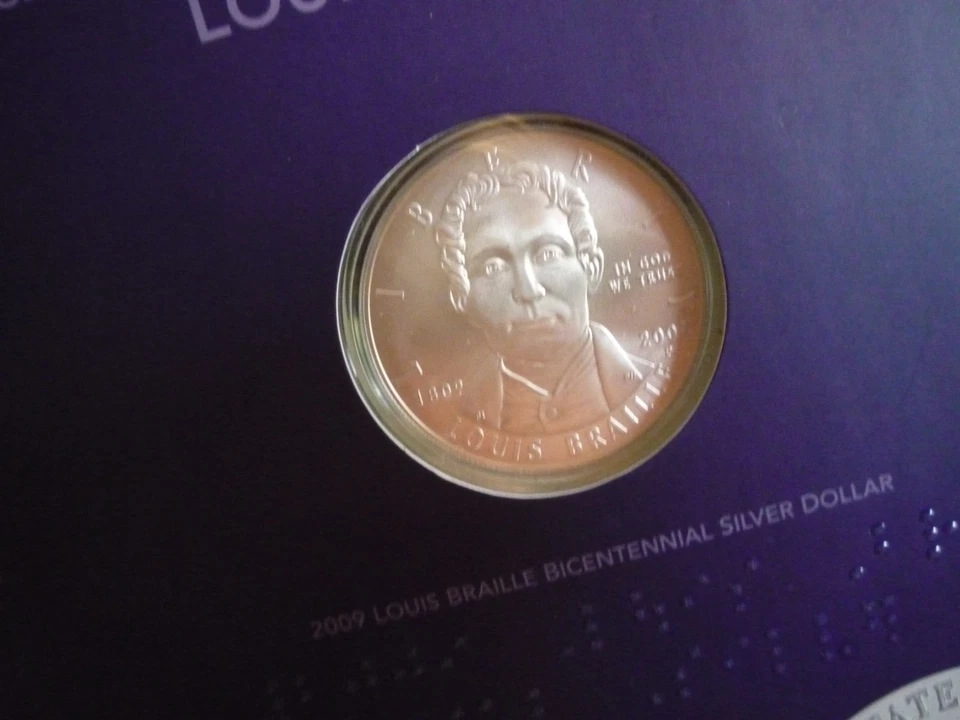 BRAILLE EDUCATION SET  2009 WITH COMMEMORATIVE SILVER DOLLAR -  BEAUTY!!! - Image 2 of 4
